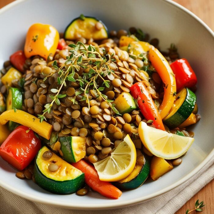365 Yummy Days - Poêlée de légumes et lentilles au thym et citron