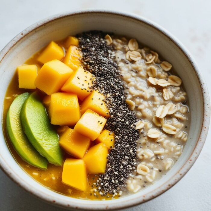 365 Yummy Days - Smoothie Bowl à la Mangue, Flocons d’Avoine et Graines de Chia