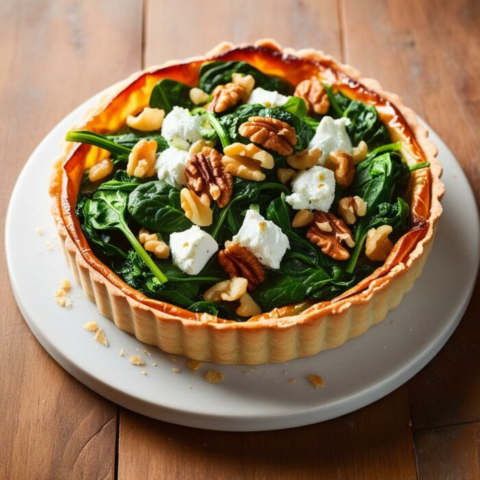 365 Yummy Days - Tarte salée aux épinards, chèvre frais et noix